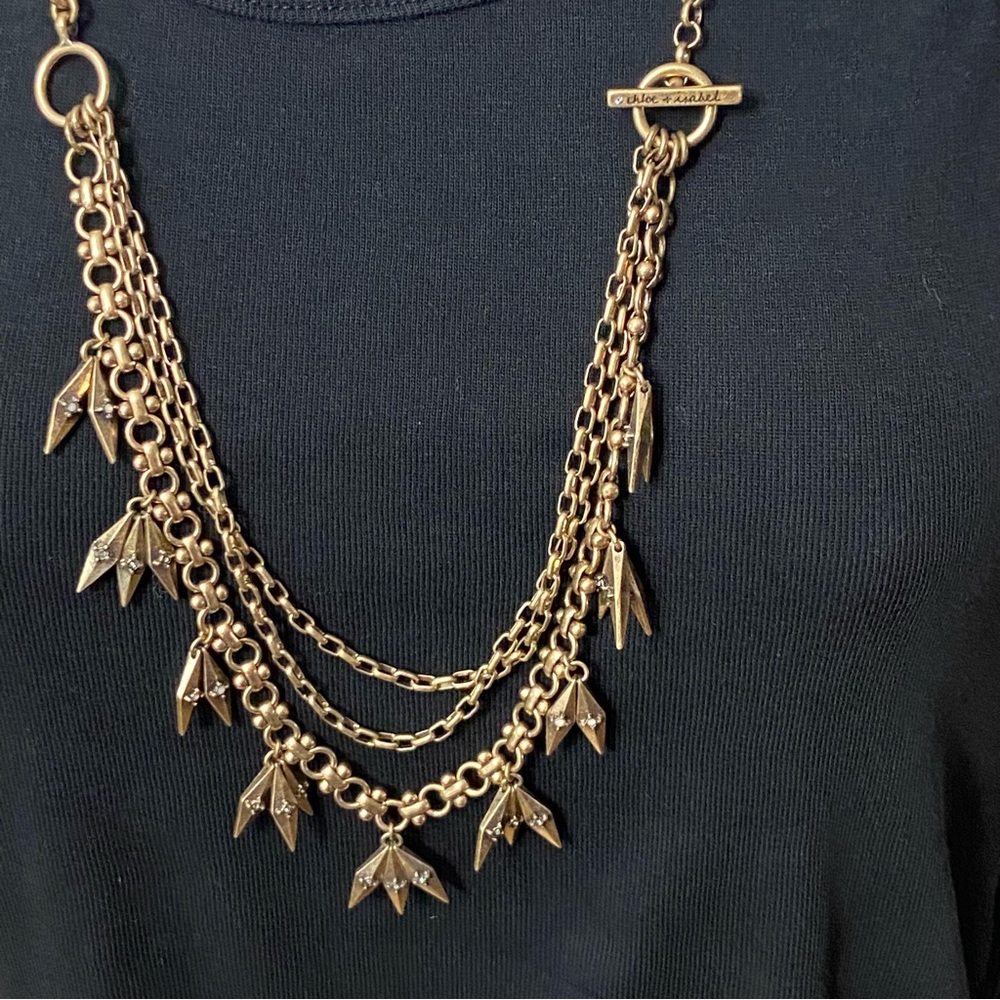 Fantastic Vintage Inspired Brass Tone Statement Necklace